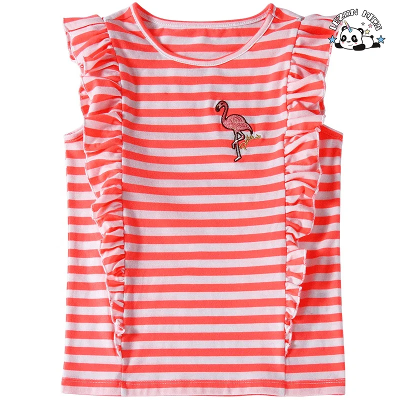 LEZONKIDS - 2020 Children Clothing Lavender Ruffles Sleeves Layered Dresses for Girls